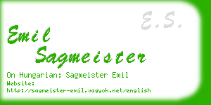 emil sagmeister business card